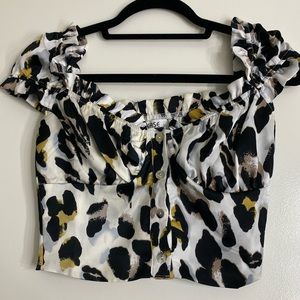 Verge girl animal print top